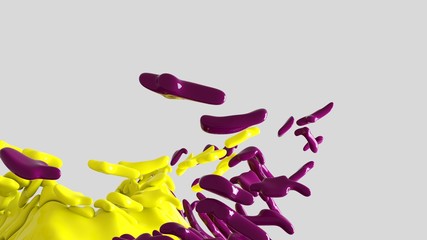 3D render. Bright and dynamic blank template.