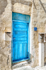 old blue door
