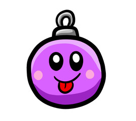 Cartoon Stylized Silly Christmas Bulb