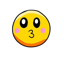 Cartoon Stylized Flirty Emoticon