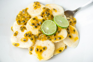 Banana Passionfruit Key Lime Fruit Bowl