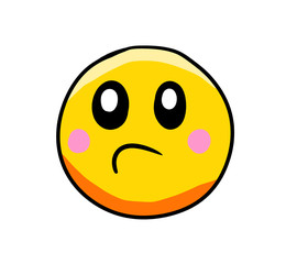 Cartoon Stylized Bored Emoticon
