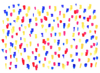 abstract background freehand living materials, colored brush strokes on a white background