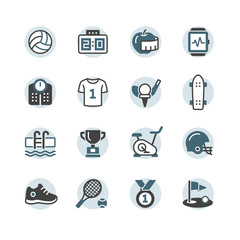 Fototapeta premium Fitness and Sport vector icons