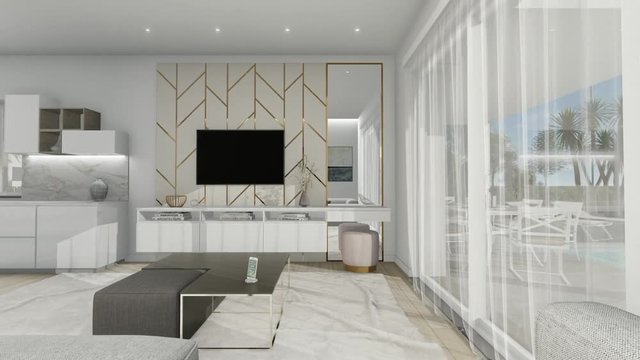 3D Photorealistic rendering for exterior and interior house, Render a realistic scene  with Archicad software