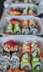 Sushi delivery boxes