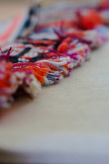 Fototapeta premium Ethereal Fabric Tribal and Colorful Texture for background