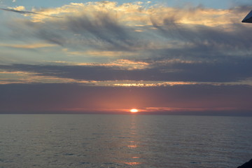 sunset over the sea