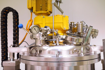 Reactors of suspensions and solutions. Manufacture of pharmaceutical industry. Production of suspensions, solutions for tablets. Reactor for manufacturing liquid, Clean room, Pharmaceutical plant