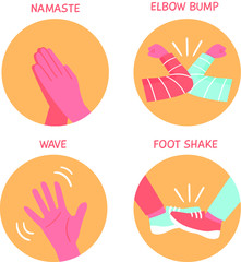 set of hand icons vector