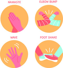 Obraz premium set of hand icons vector