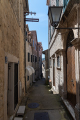 The narrow streets of Herceg Novi.