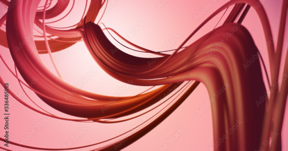 Poster abstract twisted lines. beautiful swirls, bright turbulence curls. smooth modern background design. 