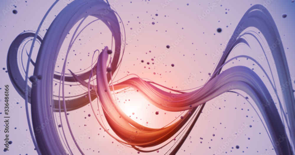 Poster abstract twisted lines. beautiful swirls, bright turbulence curls. smooth modern background design. 