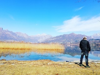 man in the mountains