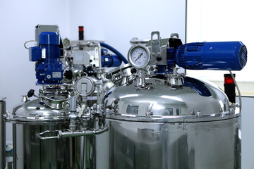 Reactors of suspensions and solutions. Manufacture of pharmaceutical industry. Production of...
