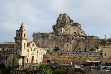 Obraz na płótnie Canvas the church of San Pietro in Caveoso in Matera