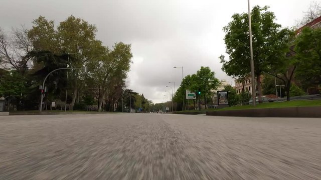 City tour by car in Madrid, Spain