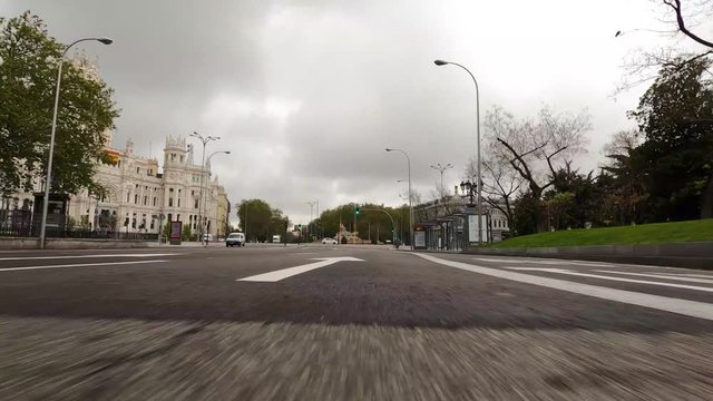 City tour by car in Madrid, Spain