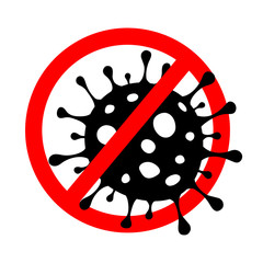 Stop coronavirus! Stilysed vector illustration.