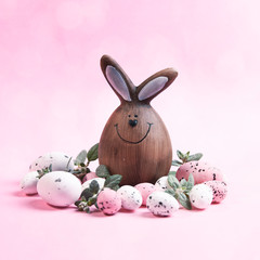 Easter background with Easter eggs