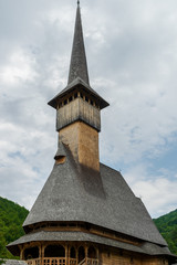 Fototapeta na wymiar Wooden church from Barsana Monastery, Maramures, Romania