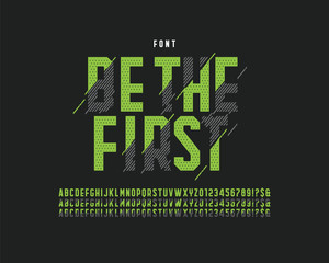 The modern design of the font. Vector typeface.