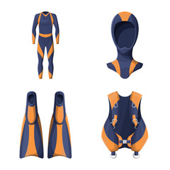 Isolated object of equipment and underwater icon. Collection of equipment and swim stock symbol for web. © Svitlana
