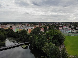 Obraz premium Town from drone