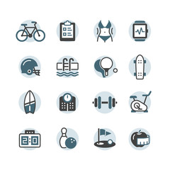 Fitness and Sport vector icons