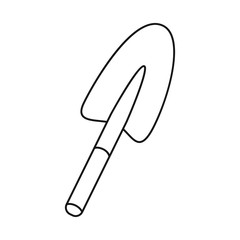 Isolated object of shovel and tool symbol. Web element of shovel and work stock symbol for web.