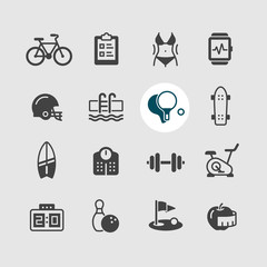 Fitness and Sport vector icons