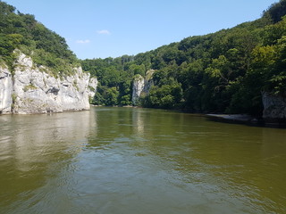 Obraz premium Donaudurchbruch Donau Donauenge Weltenburg