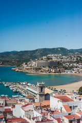 View of the sea from the Peñiscola in Spain