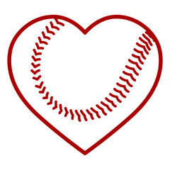 Baseball love vector illustration isolated on white background 