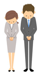 お詫び　おじぎ