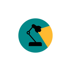 table lamp icon in white background