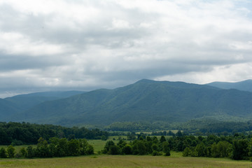 looking out over Cades Cove.  The Great Smokey Mountains National Park, Tennessee, USA.