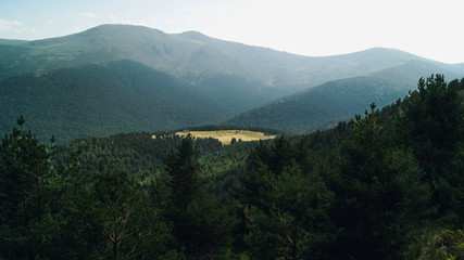 
natural landscape in the natural mountains of Madrid 