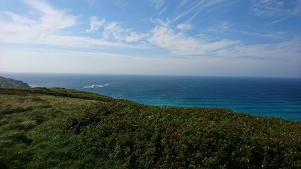 view of the sea from the hill