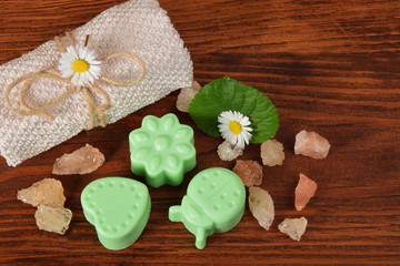 small soaps in various shapes to wash hands for young children