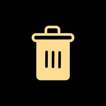 trash gerbage icon for web and mobile app with design elegant and trendy