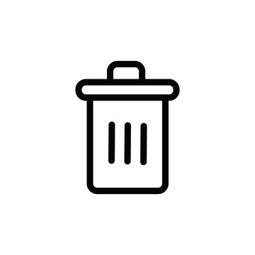 trash gerbage icon for web and mobile app with design elegant and trendy
