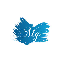 Obraz premium Initial MG letter Logo Design vector Template. Abstract Letter MG logo Design