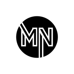 Initial MN letter Logo Design vector Template. Abstract Letter MN logo Design