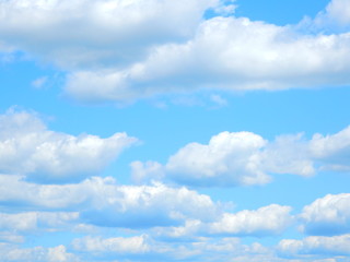 Fototapeta na wymiar White Clouds and Blue Sky