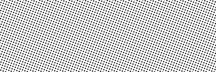 Vector comic book background with polka dot pattern in retro pop art style. Long horizontal banner - obrazy, fototapety, plakaty