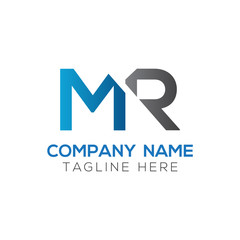 Initial MR letter Logo Design vector Template. Abstract Letter MR logo Design
