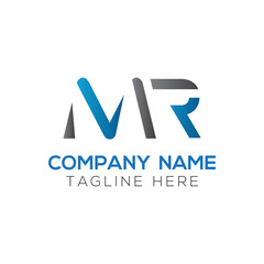 Initial MR letter Logo Design vector Template. Abstract Letter MR logo Design