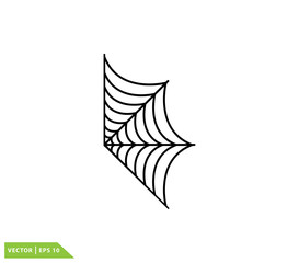 Spider web icon vector logo design template